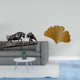 thumbnail image 2 of Figura Feng Shui moderna con hojas de ginkgo de hierro forjado, escultura abstracta de pared para escritorio, sala de estar, oficina, hotel, comedor., 2 of 8