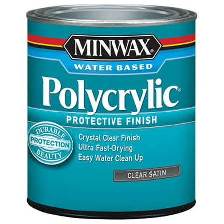 233334444 c Polycrylic Water Based Protective Finishes, 1/2 Pint, Satin, This product adds a great value By (Best Water Based Varnish)