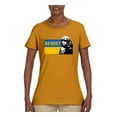 thumbnail image 2 of Support Ukrainian Flag Zelensky RESIST Womens Graphic T-Shirt, Gold, Large, 2 of 4