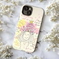 thumbnail image 5 of Cute Positive Vibes Phone Case, Hand Drawn Girl with Heart Crown and Inspirational Quotes, Whimsical Artistic Cover for iPhone 16 15 14 13 12 11 Pro Plus Mini, 5 of 6
