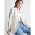 thumbnail image 6 of Scoop Women’s and Women's Plus Linen Blend Blazer, Sizes XS-4X, 6 of 7