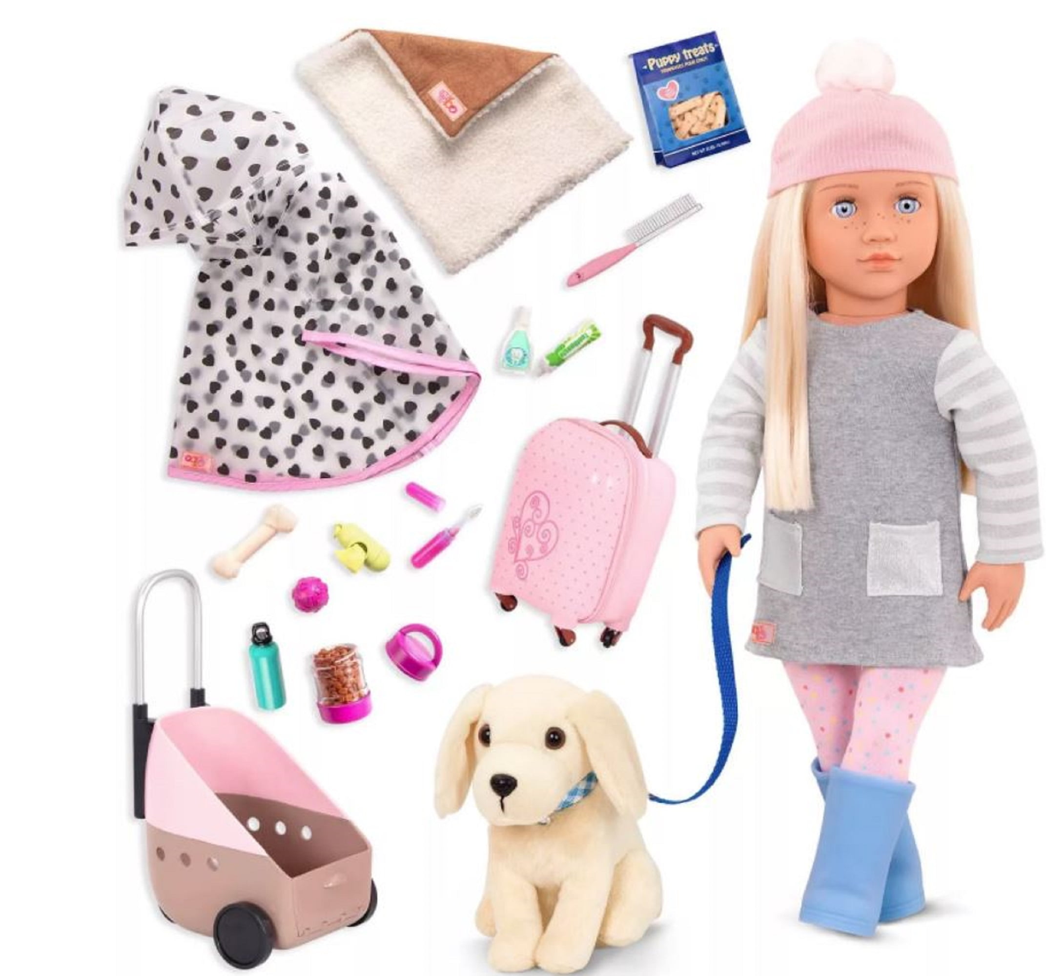 Modern Doll Furniture & Play Accs OUR GENERATION Pet Care Playset Dog