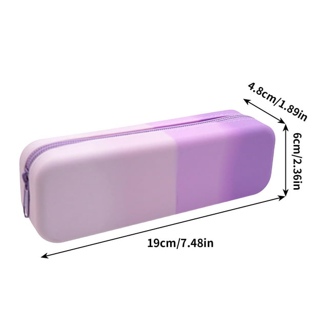 Pencil Case Large Capacity Simples Student Pencil Case Gradient Color Rectangular Stationery Storage Pencil Case
