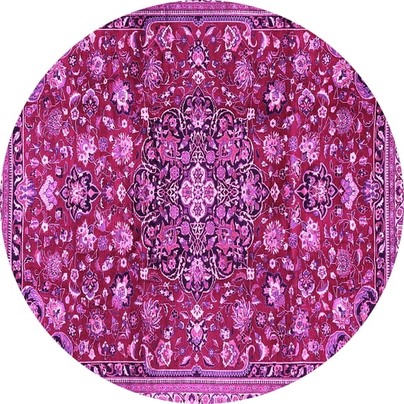 Ahgly Company Indoor Round Persian Pink Traditional Area Rugs, 3' Round