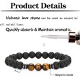 thumbnail image 3 of 3-6 Pcs Iave 8mm Bracelet Perlé pour Hommes Femmes Bracelet en Pierre Naturelle Mala, 3 of 5