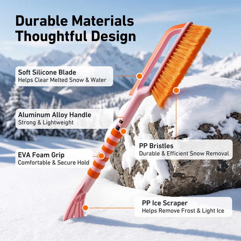 Snow Brush with Ice Scraper and Squeegee, 27 Inches photo 8