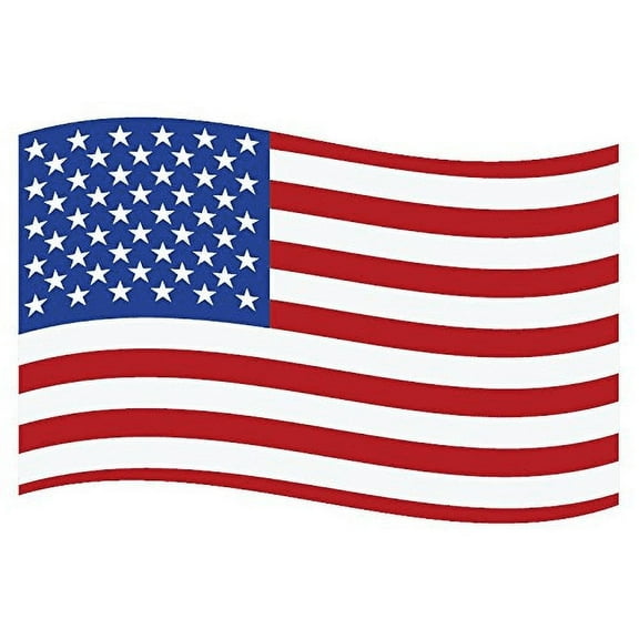 Wavy American Flag Car Magnet - 3.5 X 5.75 - Weather and UV Resistant from Flexible Magnets