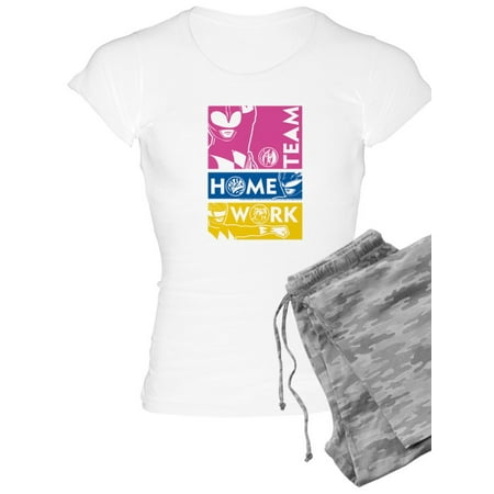 

CafePress - Power Rangers Team Home Work - Women s Light Pajamas
