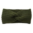 thumbnail image 1 of facefd Womens Hiver Bandeau Coupe-Vent Tricoté Cache-Oreilles Style Simple Décoration Accessoires de Coiffure pour les Femmes Cornichon Profond, 1 of 4