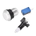 thumbnail image 3 of Botón de empuje para juegos de 33mm redondo, interruptor iluminado LED de 12V con microswitch para juegos de video de arcade, 6 piezas, 3 of 5