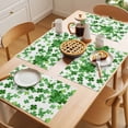 thumbnail image 5 of St. Patrick's Day Placemats Set of 4 Spring Green Lucky Four-leaf Grass Place Mats Indoor Wipeable Table Mats Washable Cloth Dining Table Placemats for Kitchen Holiday Party Home Decor 13x19 Inch, 5 of 9