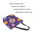 thumbnail image 3 of FORMRS Womens Canvas Tote Bag with Zipper Inner Pocket Shoulder Handbag, Candy Carnival, 3 of 7