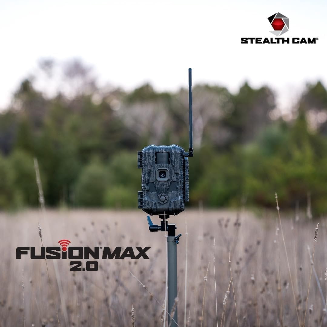 Stealth Cam Fusion Max 2.0 Cellular Trail Camera  36MP Photo, 1080P Video, AT&T/Verizon Compatible, Motion Activated w/Night Vision  Hunting & Wildlife Surveillance Camera + Solar Panel 2PK