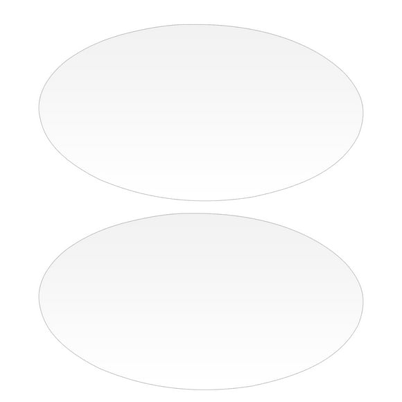 AURARMLET 2 Pcs Autocollants Ovales en Acrylique Argenté pour Décoration de Salle de Bain Miroir Mural Imperméables