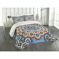 thumbnail image 3 of Ambesonne Vintage Quilted Bedspread Set 3 Pcs, Moroccan Ceramic Tile, Queen Size, Multicolor, 3 of 5