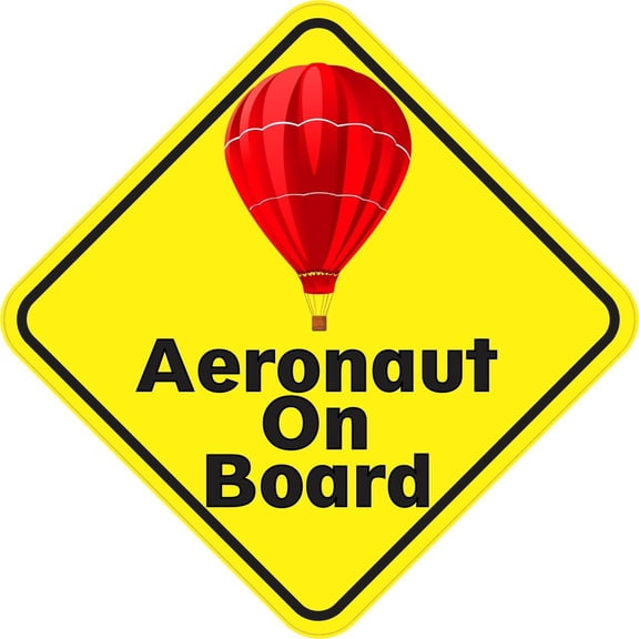 5in x 5in Red Aeronaut On Board Sticker