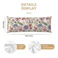 thumbnail image 3 of Body Pillow Cover, Paisley Flowers Body Pillow Cases with Zipper Soft Breathable Smooth Skin Friendly Long Pillow Case 20x60 inches, 1Pcs, 3 of 7