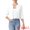 White, variant on DARING DIVA Women's Crop Open Front 3/4 Sleeve Collarless Jacket XS Black