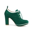 thumbnail image 3 of BLISSFUL STEP Women's Round Toe Platform Block High Heel Ankle Boots, 3 of 7