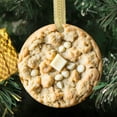 thumbnail image 2 of Ceramic Christmas Ornament (Flat Design - NOT 3D,) of a White Chocolate Macadamia Cookie Delicious Foodie Snack Dessert Biscuit Cookies Lover Baker Novelty Xmas Tree Ornaments Gifts, 2 of 3