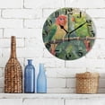 thumbnail image 6 of DEIARA Two Playful Parrots Burgundy Butterfly Wall Clock 10in Silent Mechanism Battery Operated Retro Style for Living Room Bedroom and Kitchen Gold Pointer, 6 of 10