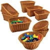 Constructive Playthings Plastic Woven Baskets, Set of 9 for Home or Classroom