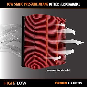 HIGHFLOW High Performance, Pre-Oiled Disposable Engine Air Filter PA99826X | Fits 2016-2019 Audi Q7