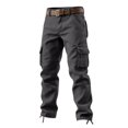 thumbnail image 4 of COSFO Cargo Pants Men Straight Leg Gray with Multi Pockets Work Athletic Pants Relaxed Fit Hiking Outdoor Trousers Mens Pants, 4 of 4