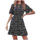 thumbnail image 1 of Vestidos casuales de manga corta con estampado de vendaje con cuello en V de verano para mujer a la moda Fridja  bnh3781, 1 of 7