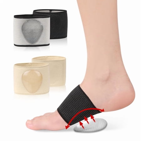 Jinswick 2 Dual Arch Support, Compression Arch Support Sleeve, Plantar Fasciitis ReliefGel Pads Inside, Flatfoot Support, Foot Pain Relief, Collapsed Arch, Foot Pain for Men and Women
