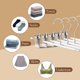 thumbnail image 3 of Pants Hangers with Clips 10 Pack Adjustable Skirt Hangers for Women Non-Slip Trousers Hanger for Jeans Clothes Hangers,White,12Inch, 3 of 4