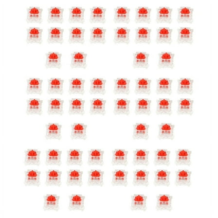 60Pcs Plastic for Cherry Red 3 Pin MX RGB Mechanical Switch Keyboard Replacement,60 x Mechanical Keyboard Switch,Red