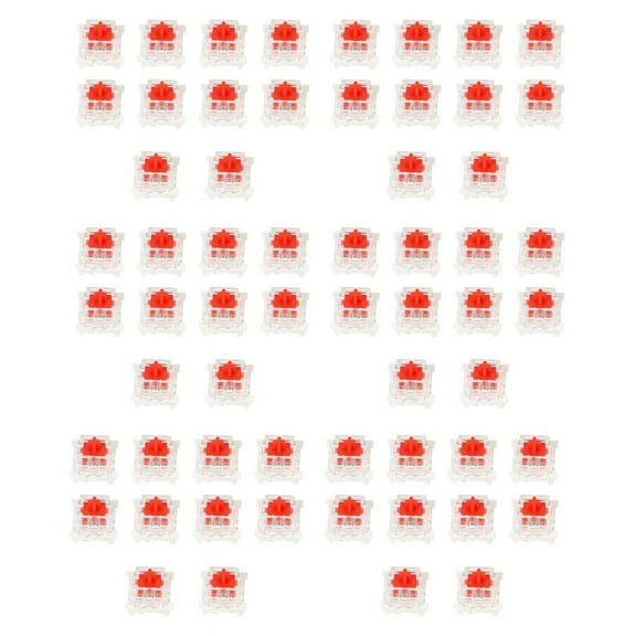 60Pcs Plastic for Cherry Red 3 Pin MX RGB Mechanical Switch Keyboard Replacement,60 x Mechanical Keyboard Switch,Red