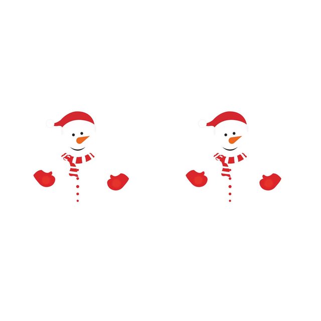 Advancent Calcomanía de nevera de estilo de dibujos animados de Navidad para el hogar, calcomanía extraíble para puerta de sala de estar y CT003 2piezas