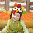 thumbnail image 1 of Sombrero de pavo Yinane con orejeras Tejido de invierno Beige, 1 of 5