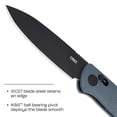 thumbnail image 2 of CRKT Counterpart Everyday Carry Folding Knife with Crossbar Lock: Black 12C27 Steel Plain Edge Blade, Gray Glass-Reinforced Nylon Handle, K430GKP, 2 of 5
