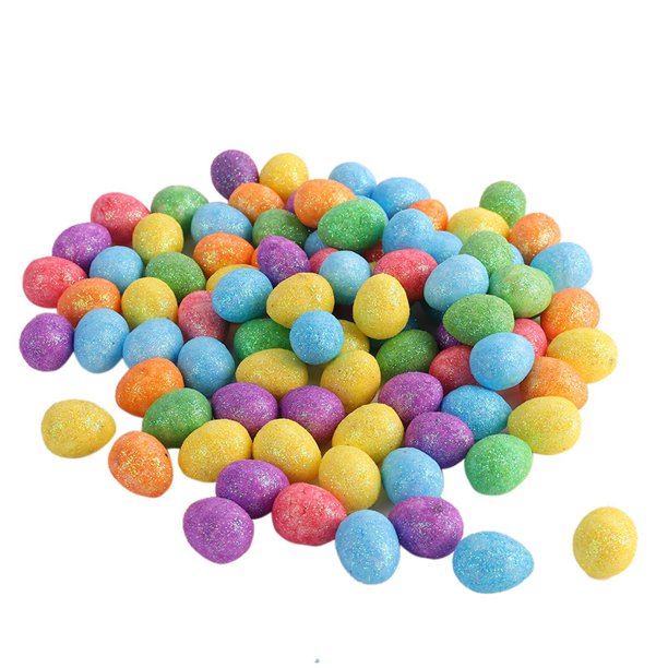 Multicolor Fillable Plastic Foam Easter Eggs