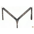 thumbnail image 6 of HILASON Western Horse Headstall Breast Collar Leather Brown, 6 of 8