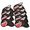 thumbnail image 2 of Naiovety Paquete de 9 fundas de hierro para palos de Golf, fundas impermeables para cabeza de madera, juego de mangas protectoras, Protector Golf Negro, 2 of 6