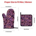 thumbnail image 4 of PUREYAH Oven Mitts And Pot Holders Sets, Kitchen Beautiful Vintage Paisley Oven Gloves Hot Pads Heat Resistant 4 Pieces, 4 of 6
