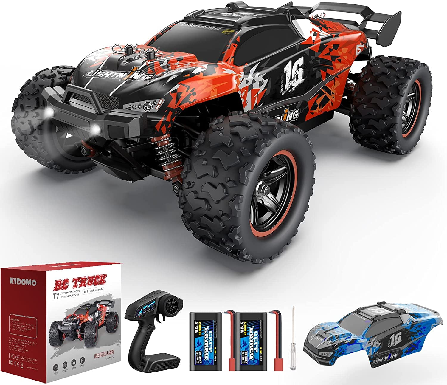 Off-Road Army Car Alloy Frame Transport Truck 16 4WD RTR Controller Electric Remote Control Trucks Vehicle 2.4Ghz 1 Inkach RC Military Truck 