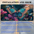 thumbnail image 3 of 1 Pcs 2D Flat License Plate Covers & Frames, Butterfly on Flowers For Decorative Front, Waterproof For Decoration Aluminum License Plate Covers & Frames Cover For Men Women, 12" X 6", 3 of 7