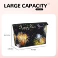 thumbnail image 3 of Firework Happy New Year Purse Organizer Handbags Totes Leather Zipper Printing Bag For Women Travel Toiletry Bag, 3 of 7