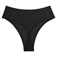 thumbnail image 6 of Zhden Bikini Bottoms Cheeky Bikini Bottoms Sexy High Waisted Swimsuit Bathing Suit Bottoms Thong Bikini Bottoms（Black,S）, 6 of 7