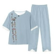 thumbnail image 1 of Conjunto Corto para las Mujeres Casual Deportivo Traje de Deporte Sudadera Y Pantalones de Dos Piezas, 1 of 3