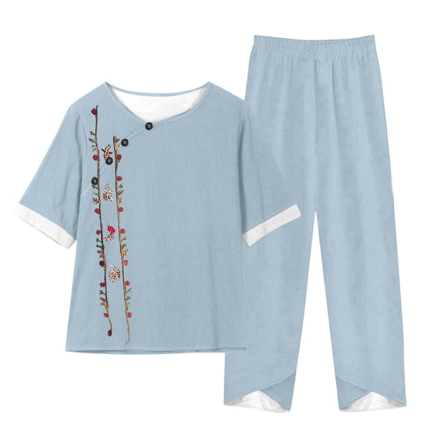 Conjunto Corto para las Mujeres Casual Deportivo Traje de Deporte Sudadera Y Pantalones de Dos Piezas