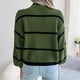 thumbnail image 1 of Striped Knitwear, Long Sleeve Easy To Match Acrylic Fibers Cropped Casual Striped Knitting Pullover For Women For Home Out ANGGREK Otros, 1 of 6