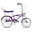 Purple, variant on Tracer Smart Classic Lowrider Beach Cruiser Bike, 20" Front Wheel, 16" Rear Wheel, Banana Seat, Coaster Brake, Drum Brake, for Teen, Adult, Chrome