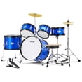 thumbnail image 1 of VEVOR - Batería para niños, 5 piezas, 16 pulgadas, batería completa para principiantes con bajos, toms, caja, bombo, trono ajustable, platillo, pedal Hi-Hat y dos pares de baquetas, 1 of 9