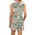 thumbnail image 5 of Iaqnaocc Two Piece Sets for Women Casual Short Sets for Women Vintage Floral Print Square Neck Tank Top and Shorts Summer Outfits Beach Outfits for Women Matching Sets Women Clothing Light Green L, 5 of 5